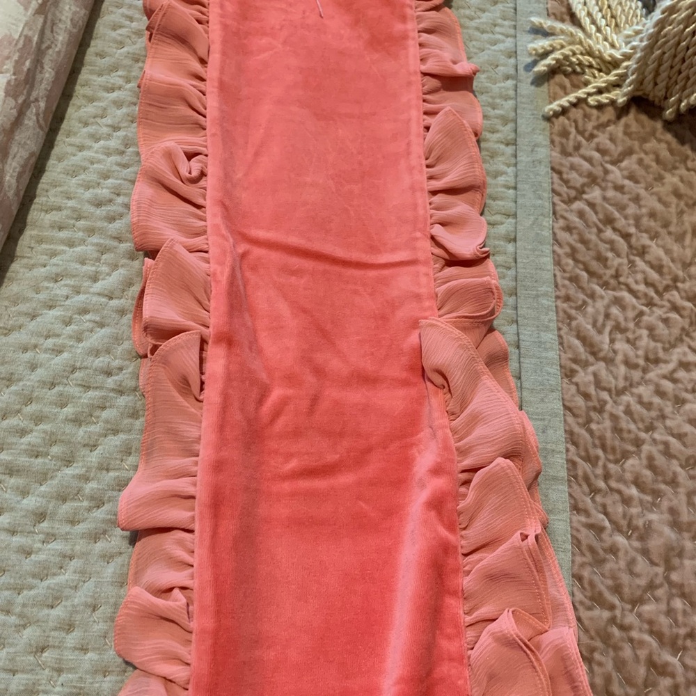 Coral Ruffled Women’s Scarf